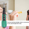 LED Anti-Slip Rod Handle Electric Screwdriver Kit Torque USB Drill (Green)