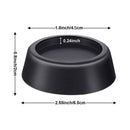 4pcs Rubber Leg Anti-vibration Non-slip Refrigerator Chair Feet Mat (Black)