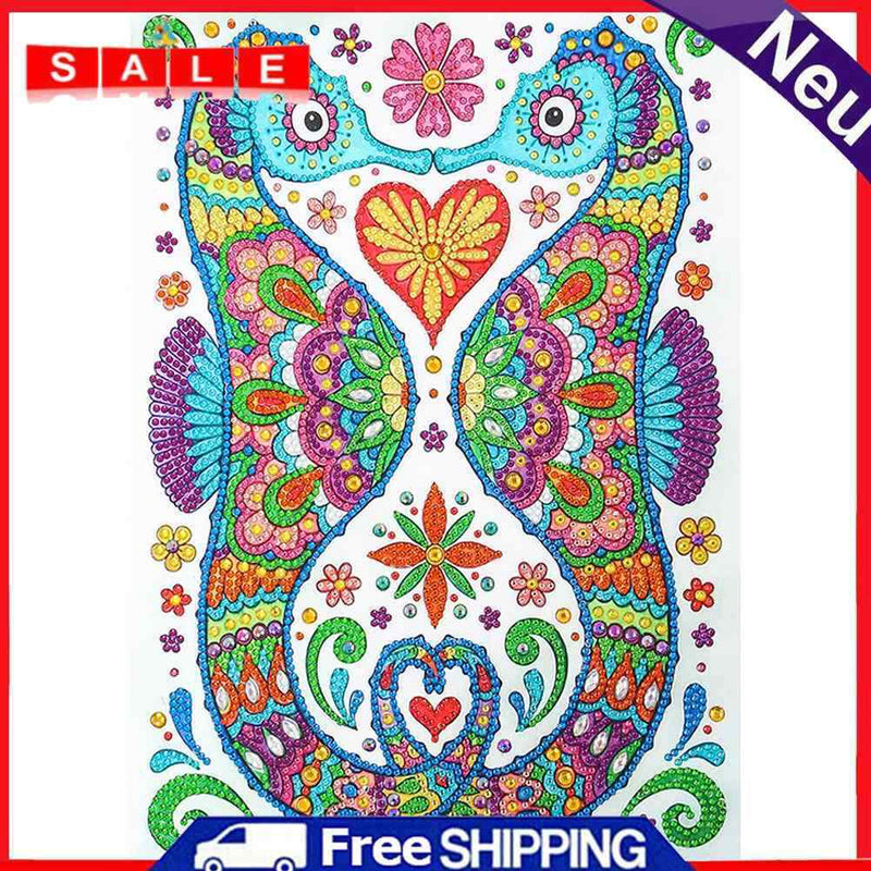 5D DIY Diamond Painting Hippo Partial Special Shape Drill Animal Picture Decor