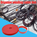 1m Durable Self Adhesive Cable Fastener Tape Wire Strap (Red 100x1cm)