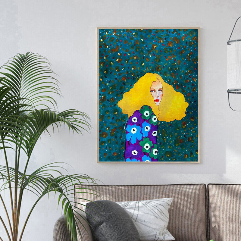 40x50cm Long Hair Girl Frameless Picture Oil Paint By Numbers Hand Painted De