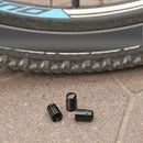 10pcs Aluminum Bicycle Tire Schrader Valve Stem Caps Dust Covers (Black)