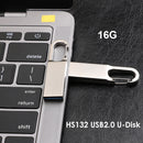 Metal USB 2.0 Flash Drive 8GB/16GB/32GB/64GB/128GB Key Ring U Stick Pendrives