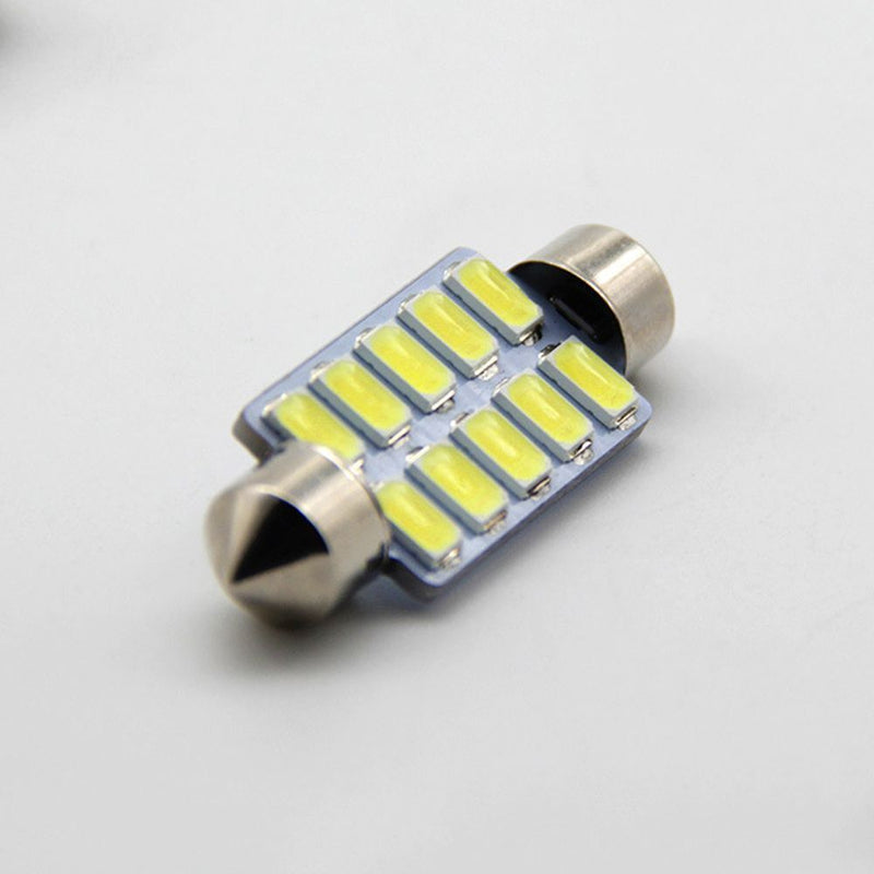 White 5730 10SMD COB Festoon Light Dome Lamp Car LED Reading Bulbs C5W For 4Pcs