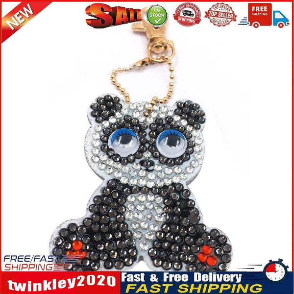 1pcs DIY Keychain Hand Made Diamond Painting Full Drill Pendant (Panda) Newly