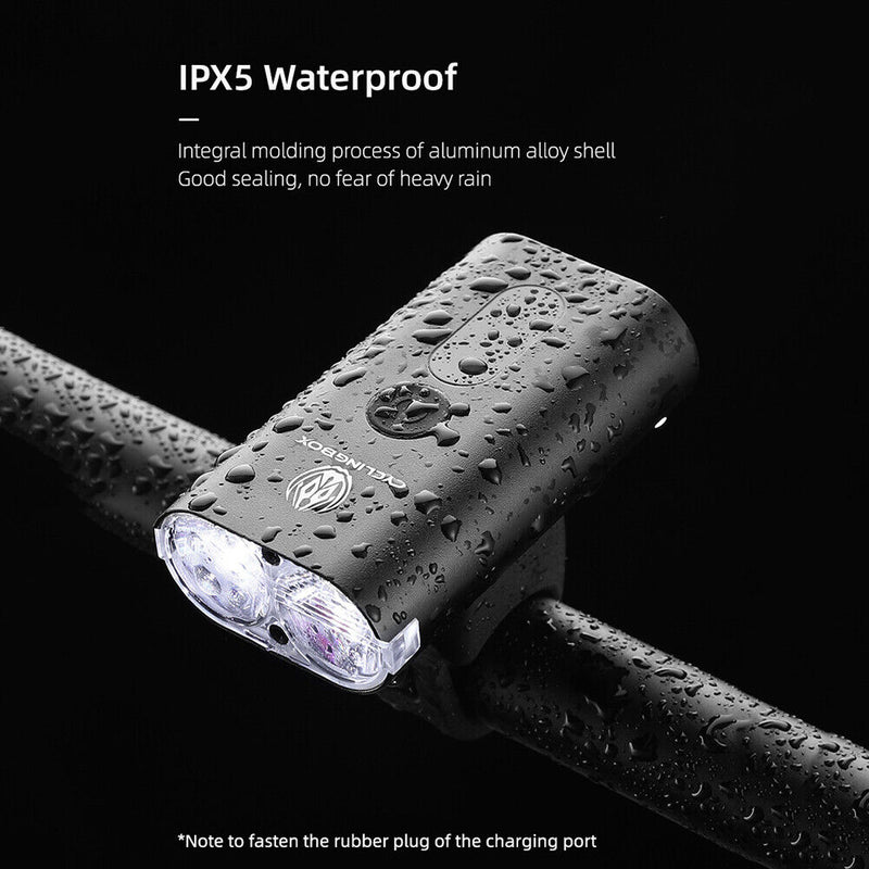 2xT6 LED Mountain Bike 600LM Headlights USB Rechargeable MTB Bike Accessories