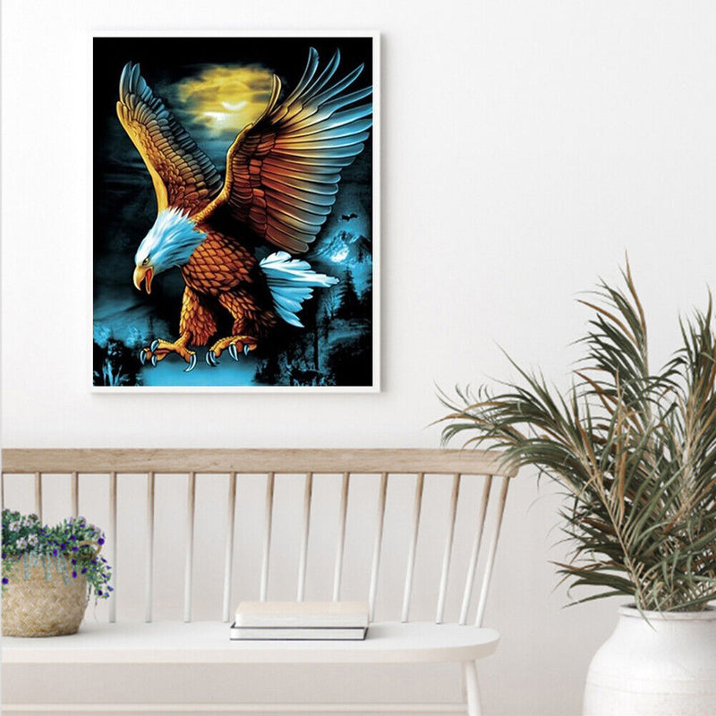 Flying Eagle Acrylic Oil Paint By Numbers Canvas Drawing DIY Hand Painted Art