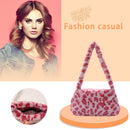 Animal Pattern Underarm Bag Women Mini Plush Shoulder Handbags Purse (9)