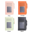 5pcs Women PU Solid Card Holder Money Bag Multi-slot Mini Wallet(Orange)