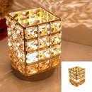Bedside Lamp Square Atmosphere Bedroom Small Lamp Shade Crystal Table Lampshade