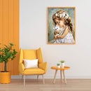 Little Girl Oil Paint By Numbers Kit DIY Acrylic Painting on Canvas Frameless