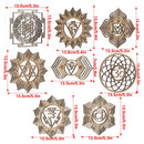 Slice Wood Base Meditation Energy Flower Of Life Energy Mat Wooden Wall Sign