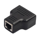 RJ45 Splitter Adapter 1 to 2 Dual Female Port CAT5/CAT 6 LAN Ethernet Sock