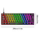 T60 Mechanical Gaming Keyboard Blue Switch 62 Key Keyboard for PC (Black)