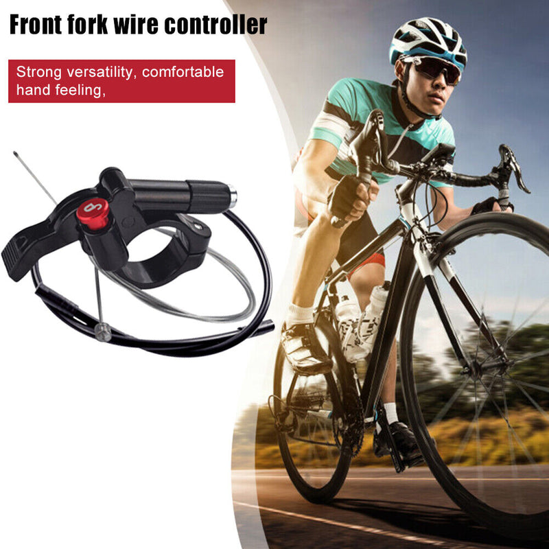 Mountain Bike Front Fork Remote Lockout Lever with Inner Cable + Housing Newly