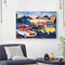 Digital Paint Car Painted By Numbers On Canvas Wall