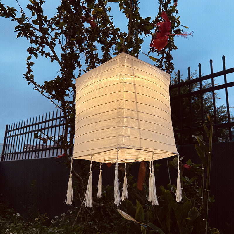 Solar Lantern Tassel LED Waterproof Hanging Chandelier Garden Decor (2pcs)