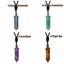 Hexagonal Cylindrical Crystal Necklace Stone Pendant Healing Stone Pendant