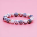 Beaded Depression Bracelet Strand Charm Quartz Stretch Fashion Yoga Gifts