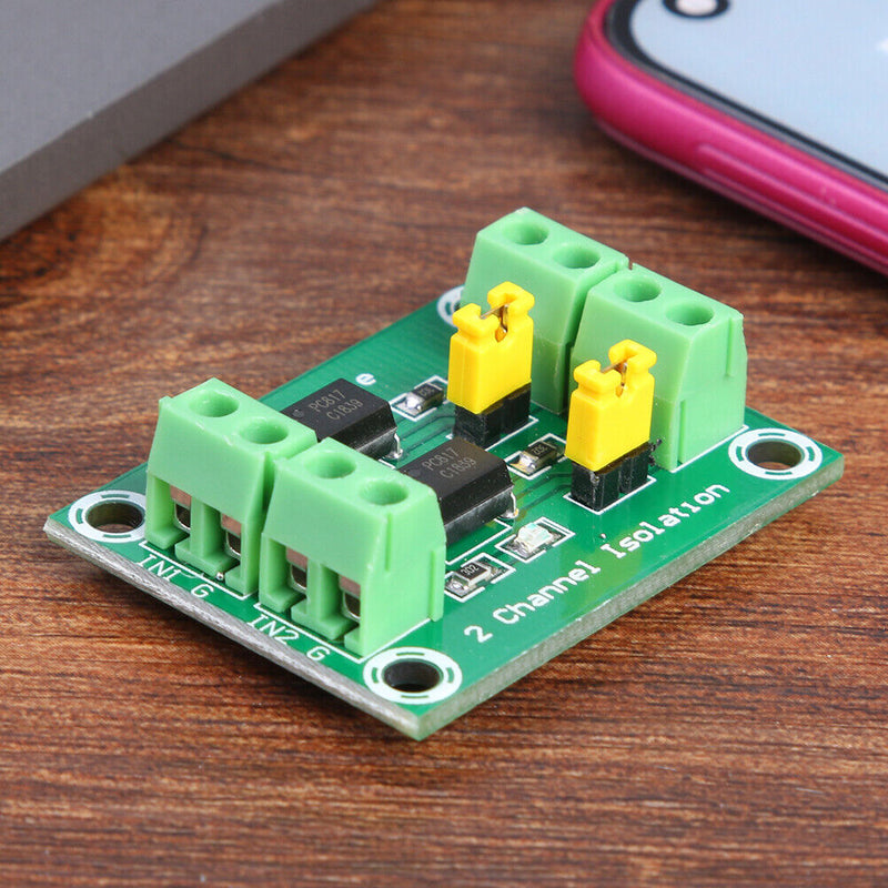 PC817 3.6-24V 2 Channel Optocoupler Isolation Board Driver Voltage Converte