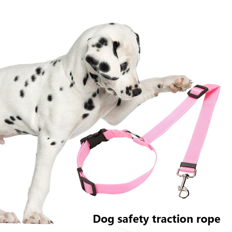 2 in 1 Pet Dog Cat Car Seat Belt Adjustable Harness Leash Travel Puppy Coll