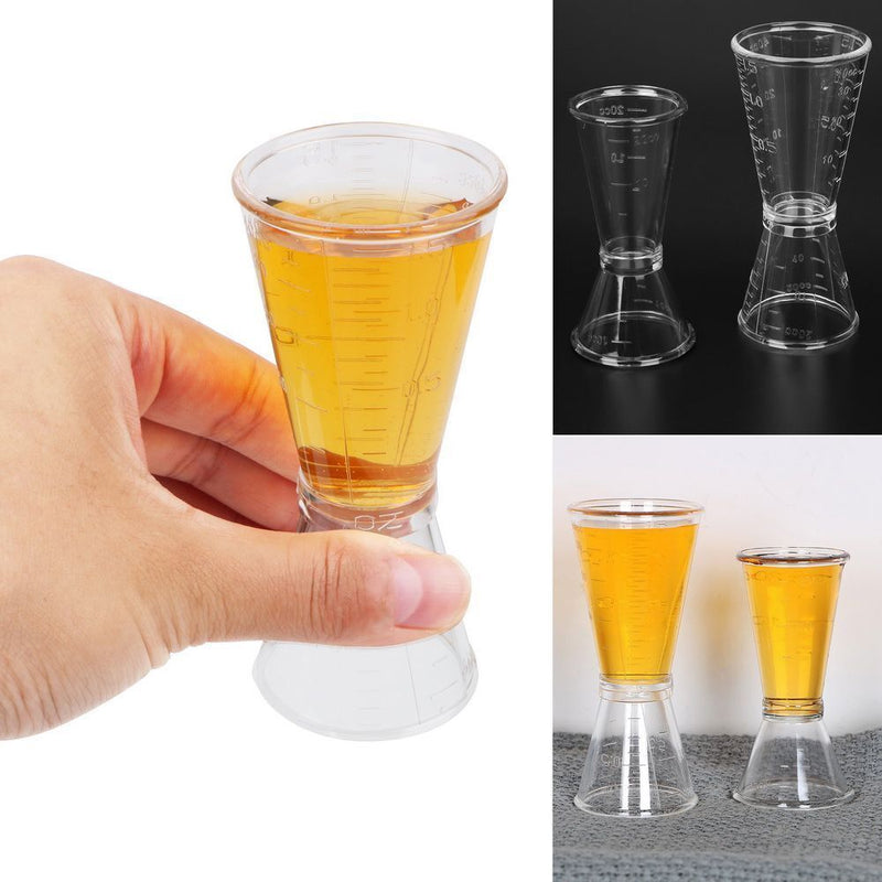 Wine PVC Single Drink Measure Cup Cocktail Shaker Double Shot Jigger Short