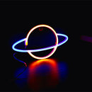 Elliptical Planet Shaped Sign Neon Lamp LED Dual Use Night Light Decor (D)