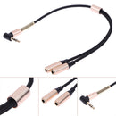 3.5MM  L Splitter Audio Stereo Extension Earphone Headphone Cable