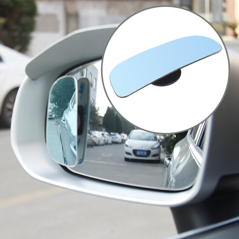 1 Pair Car Styling HD Frameless Blind Spot Mirrors Auto Accessories (Blue) Newly
