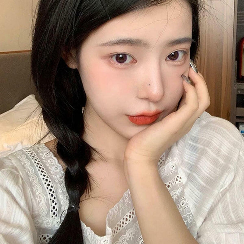 5 Color Cute Pudding Lip Glaze Set Matte Velvet Mud 2Q6W Non-Fading N5Y Z2B1