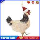 2pcs - LED Chicken Family Signs Xmas Tree Hanging Pendant (04)