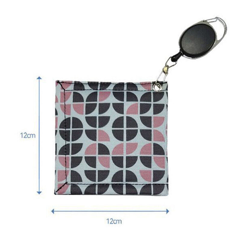 Oxford Cloth Square Golf Club Head Ball Cleaning Towel with Retractable Keych