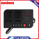 300W Car Inverter DC 12V to 220V Power Converter 4 USB Ports Socket Adapters