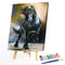 Oil Paint By Numbers Wall Art Posters Black Horse Picture Decoration Art Craft