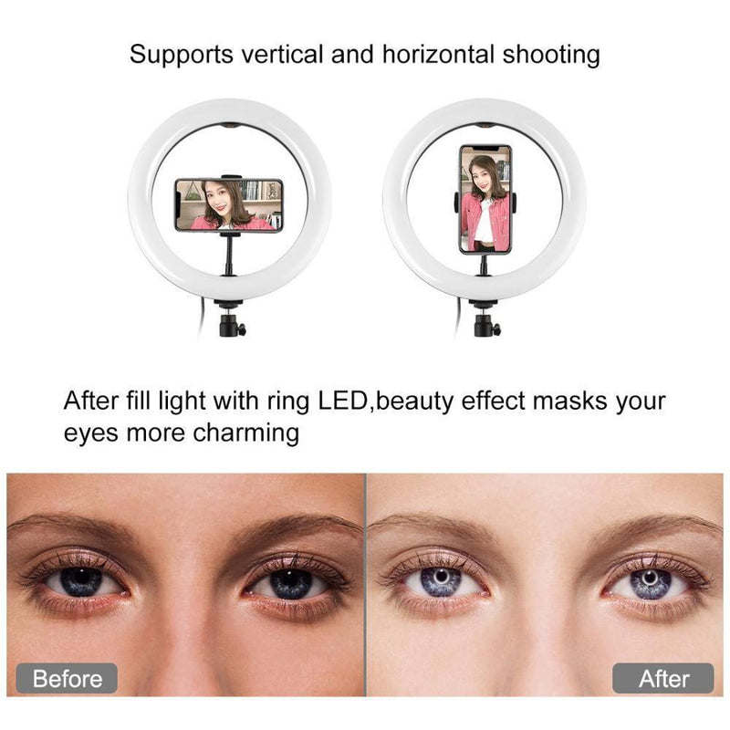 Dual-color Temperature Ring Video Light Kit Selfie Lamp 10.2 inch 26cm RGBWW