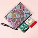 DIY Mandala Special Shaped Diamond Painting Wristlet Bags Women Wallet Clut