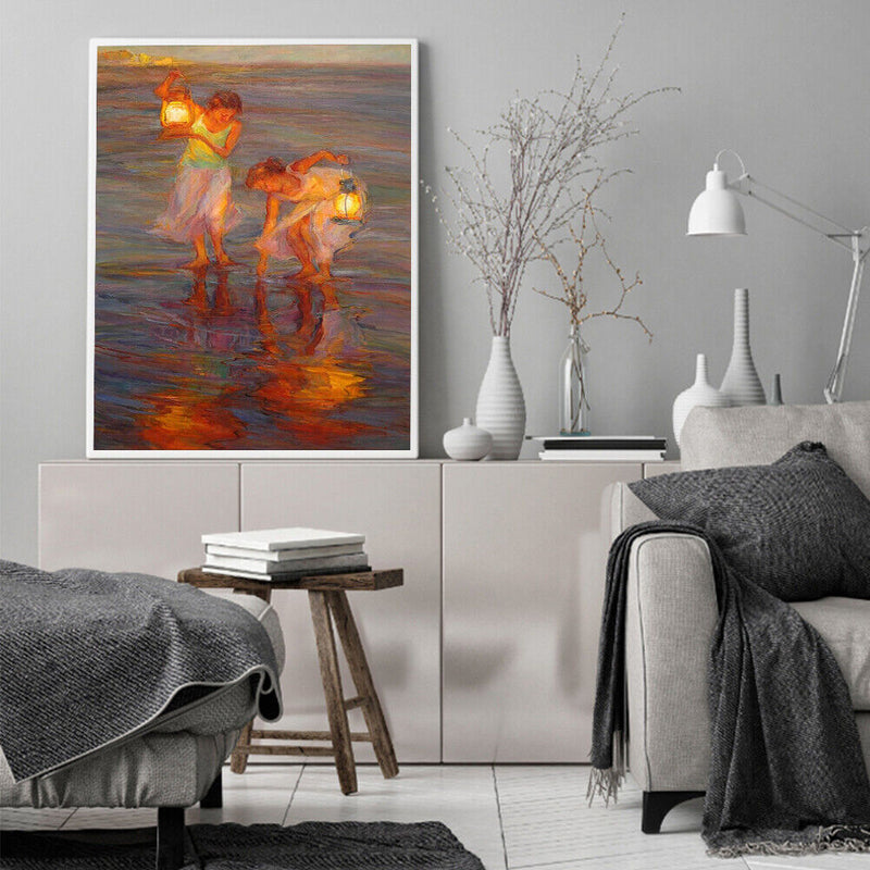 Sea Girls Oil Painting By Numbers Kit DIY Frameless Picture On Canvas Craft
