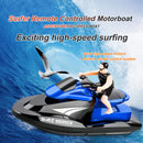 2.4G Waterproof 20km/h RC Boat High Speed Remote Control Motorboat (Blue B)
