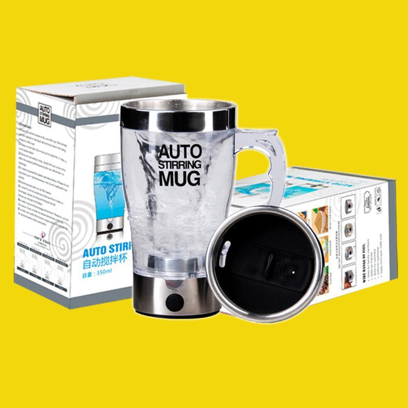350ml Stainless Steel Electric Automatic Self Stirring Mug Coffee Milk Cup Newly