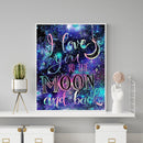 5D DIY Full Drill Diamond Painting Night Sky Cross Stitch Kit Bedroom Wall Decor