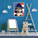 5D Diamond Painting DIY National Flag Gnome Full Round Drill Wall Decor Crafts