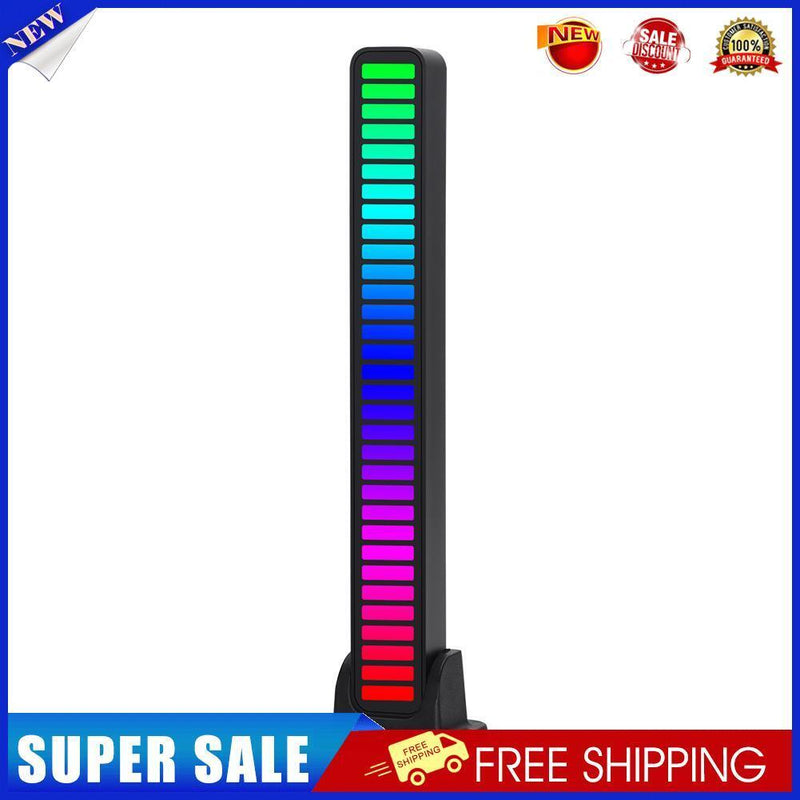Type-C APP Control RGB 32 LED Voice-Activated Rhythm Light Bar (Jazz Black)