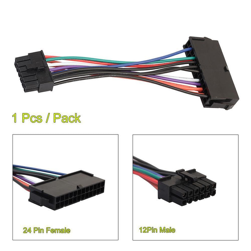 ATX 24-Pin Female to 12-Pin Male PSU Converter Adapter for Acer Q87H3