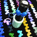 50pcs/set Butterfly Nail Polish Display False Nails Ring Tool (Transparent)