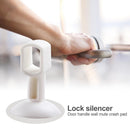 2pcs Doorknob Wall Mute Crash Pad Cushion Door Handle Lock Silencer (White)