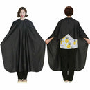 Black Barber Gowns Salon Hair Cutting Cape Hairdressing Cloth US N6H5