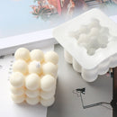 Round Cube Candle Plaster Mould Cavities Silicone Square Bubble Dessert Molds