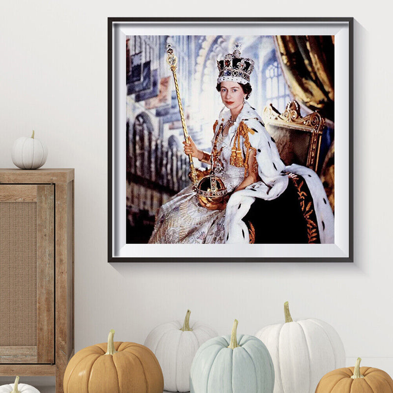 5D DIY Diamond Painting Kits Full Square Drill Queen of England Mosaic Picture