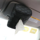PU Leather Car Tissue Box Towel Napkin Papers Container Holder Auto Accessories
