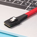 Mini SAS Power Cable SFF-8087 to 4 SATA Computer Hard Drive Data (Red)